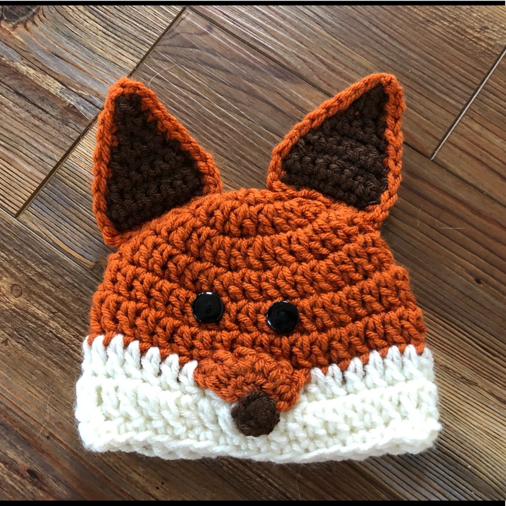 Handmade Crochet Infant Fox Costume - Picture 2 of 7